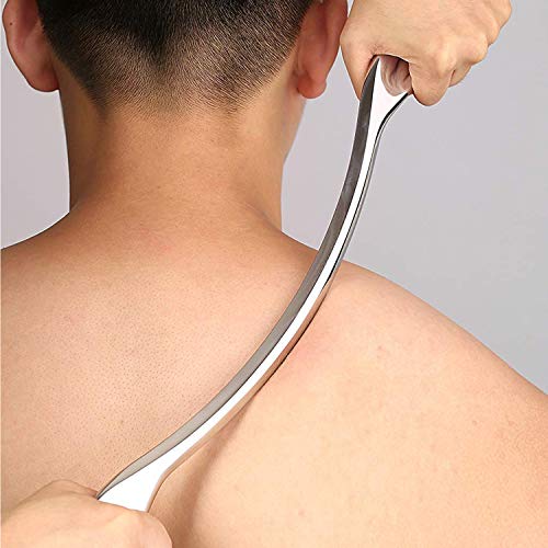 STICKON Stainless Steel Gua Sha Scraping Massage Tool IASTM Tools Great Soft Tissue Mobilization Tool (E Shape) - style: E Shape
