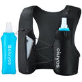 Running Vest for Women Men, 500ml Soft Flask & Phone Holder - color: Black, size: Medium-Large