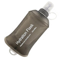 AXEN Soft Flask TPU Foldable Running Hydration Flask, Soft Collapsible Water Bottle for Hydration Pack Cycling Marathon Running Hiking - color: Grey-250ml