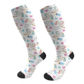 FREEHOTU Compression Knee High Socks for Women/Men Circulation 15-20 Mmhg - color: Special Delivery