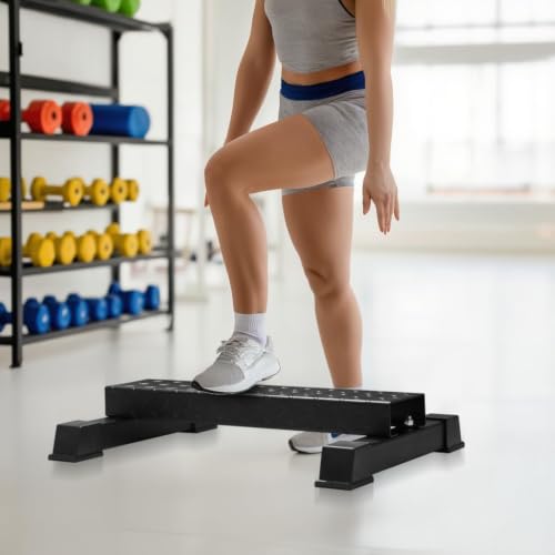 Steel Calf Raise Block, Heavy-Duty Stretch Platform, Leg Workout Equipment - color: BLACK-high