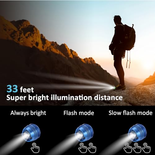RAHAN Shoe Lights for Shoes,2 PCS Shoe Headlights,Light Up Charm Accessories for Kids Adults Shoe, Hands-Free Night Light, Camping Lights，IP65 Waterproof Light, Blue - color: X-Blue