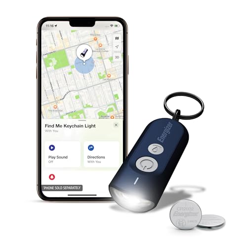 Energizer Find Me Keychain Light, Apple Find My Bluetooth Tracker, Blue - color: Blue