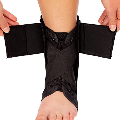 Franklin Sports Ankle Brace - Adjustable Ankle Support Stabilizer - Compression Support for Ankle Sprains and Pain - Athletic Ankle Brace - One Size