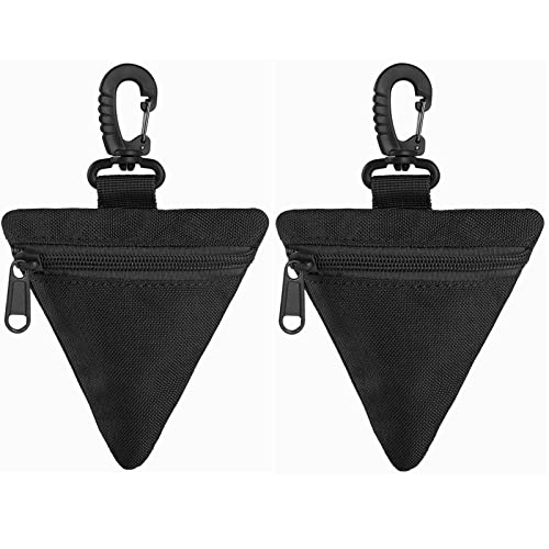 FRTKK 2 Pack Tactical Compact EDC Pouches Military Molle Utility Pouch Accessories Organizer Pouch Coin Purse Keychain Pocket Credit Card Holder Waist Pack - color: Black 2