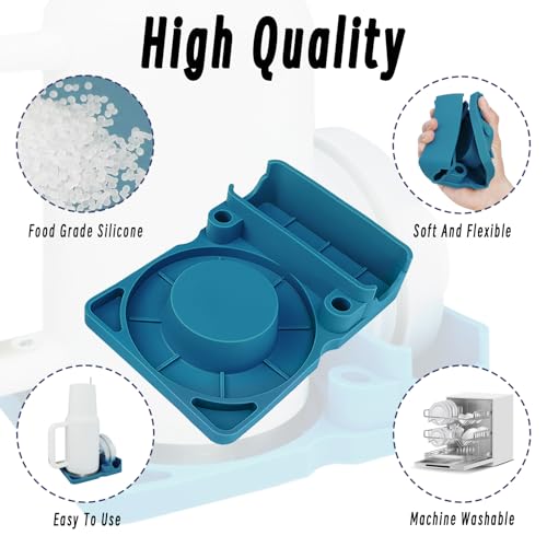 Bottle Drying Rack for Stanley Cup, Food Grade Silicone Holder Stand for Water Bottle, Tumblers, Cups, Mugs, Glasses(Blue)