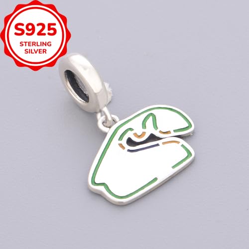 F1&Famous Race Racetrack Charm for Bracelet Necklaces, S925 Sterling Silver Charms, UK Brazil Spain Race Track Charms Jewelry Racing Souvenirs Gift - color: Race Racetrack Q4094