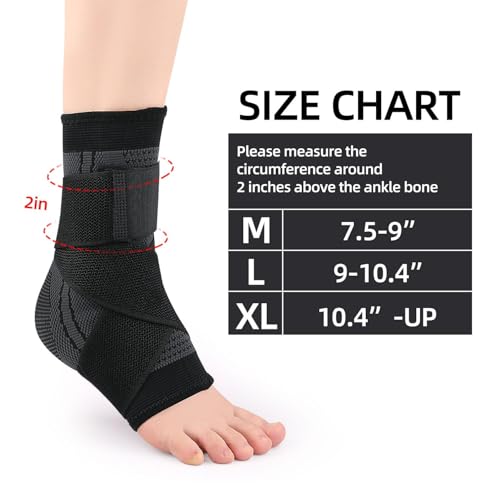 Youth Heel & Growth Plate Support Sleeve,Arch Support Socks,Ankle Brace with Ankle Support Strap, Sleeve Brace for Sprained Ankle (X-Large) - size: X-Large