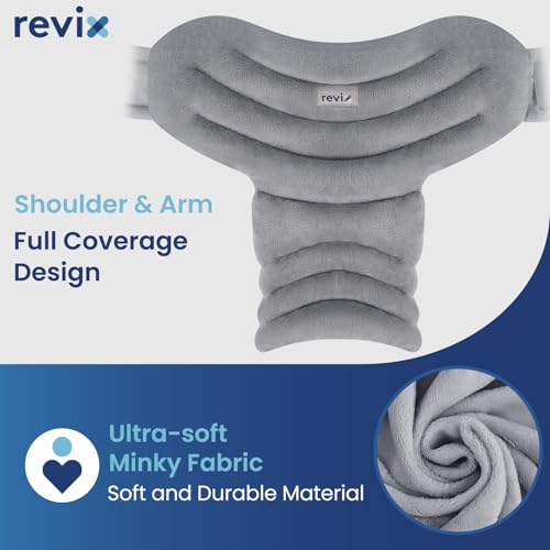 REVIX Shoulder Heating Pad Microwavable for Rotator Cuff, Moist Heat, Gray - size: Standard