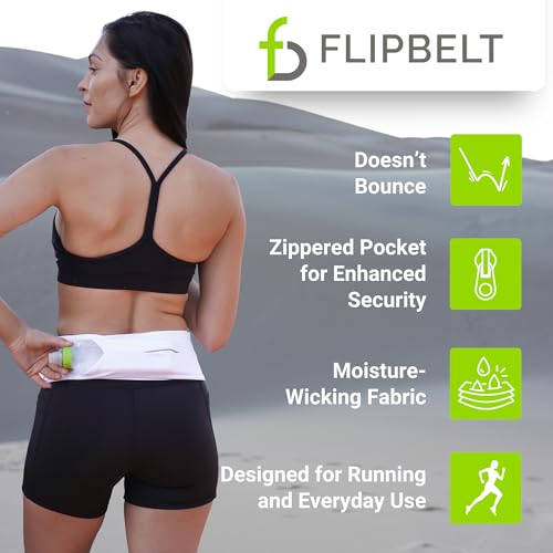 FlipBelt Zipper Running Belt, Waist Pack for Fitness and Running, US Company - color: Girly Pop Pink, size: X-Small