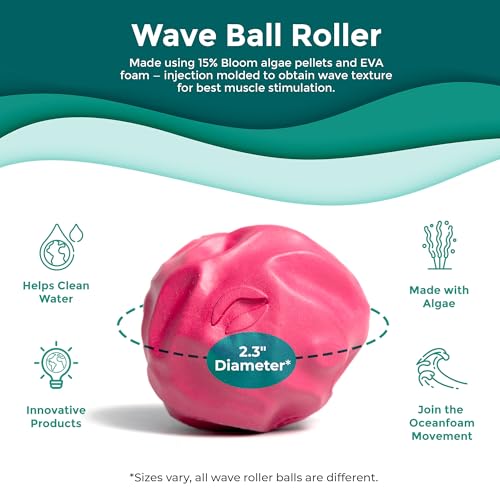 Oceanfoam Massage Ball Roller, Lacrosse Ball Massage Therapy, Hot Pink, 3pk - color: Pack of 3 (Hot Pink)