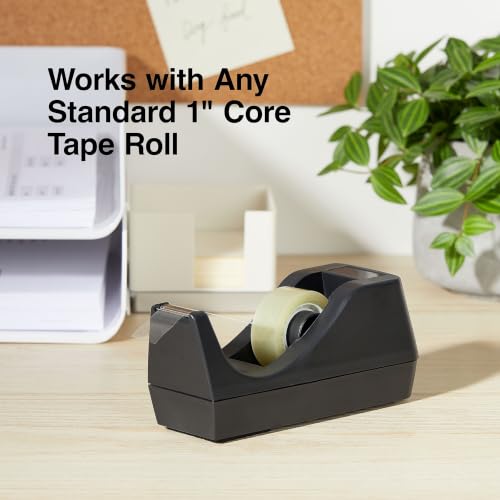 Staples Desktop Dispenser, 1" Core, Black, 18/Pack - style: 18 Pack