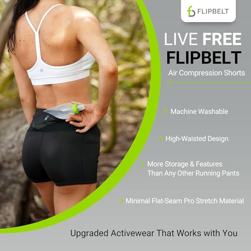 FlipBelt Women's Air Compression Shorts 3 Inch - Black - XL