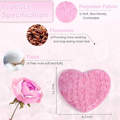 Atsuwell Microwave Heating Pad for Cramps & Muscle Relief, Pink - color: Pink