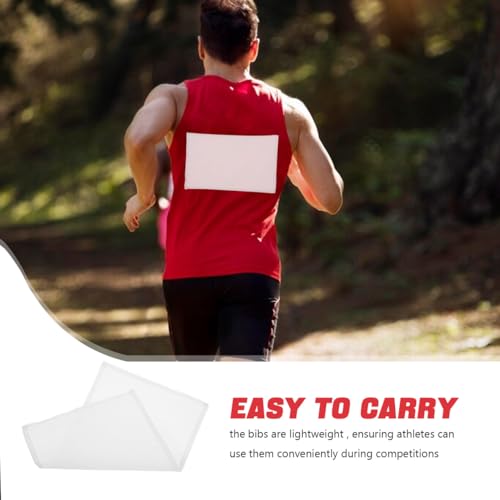 KICHOUSE Blank Race Bibs 10 Pack with Number Bib Belt Reusable Running Bibs for Marathon Track & Field Competitor Numbers Lightweight 10.43 X 6.69 in