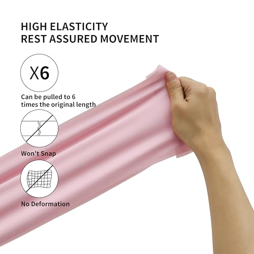 PROIRON Latex Resistance Bands Set 2-in-1, 6.6FT/4.9FT, for Pilates, Rehab - color: Pink/6.6FT+2FT/Light