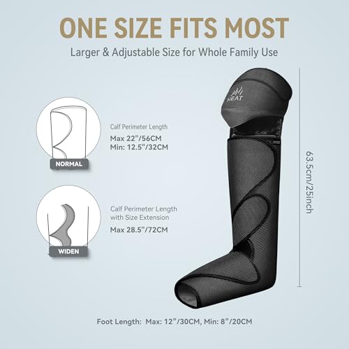 FIT KING Foot & Leg Compression Massager with Knee Heating for Circulation