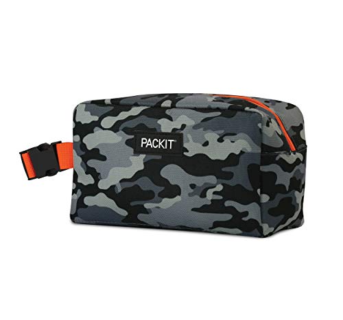 PackIt Freezable Snack Box, Charcoal Camo - color: Charcoal Camo, size: Medium