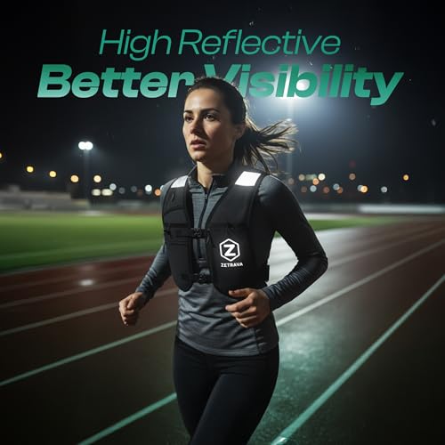 Women’s Running Hydration Vest with 6 Pockets,2x500ml Soft Flasks,Reflective Running Vest,Adjustable Bounce-Free Fit,Waterproof Phone Pocket,Running Backpack for Marathon,Trail Running,Hiking &Cycling