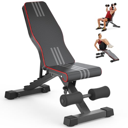 Multi-Function Compact Weight Bench Set Home Gym - color: Black