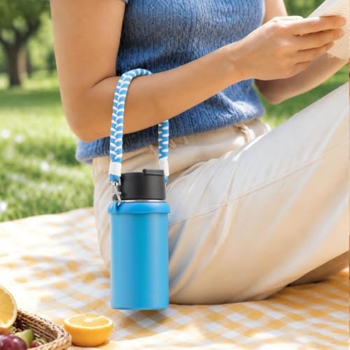 Water Bottle Handle Strap Compatible with Owala & Stanley Cups - color: Blue
