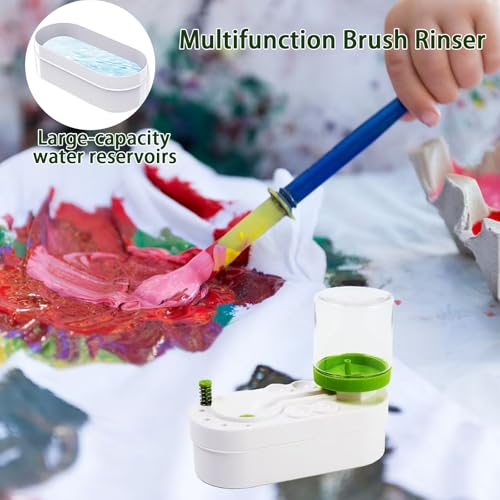 Upgraded Paint Brush Cleaner Tool,Brush Rinser Cup Painting Running Water Circulation Art Supplies for Acrylic,Watercolor and Water Based for Adults Artist Beginners and Kid(Green) - color: Green