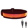 Reflective Running Gear LED Armband Rechargeable - color: Red Black