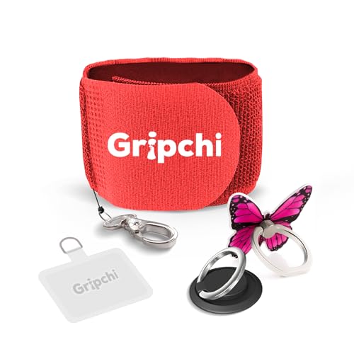 Universal Phone Tether Wristband – Retractable, Anti-Drop Strap for All Smartphones and All Ages - Unisex (Red, Small) - color: Red, Small