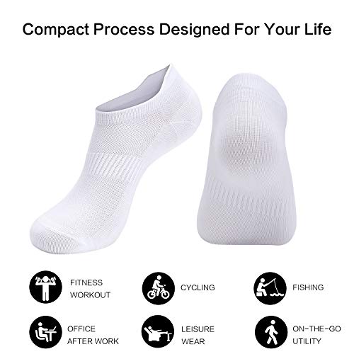 ATBITER Ankle Socks Women&Men 6-12Pairs Thin Low Cut No Show Socks With Tab - color: 12 Pairs 4white+4black+4grey, size: 12-14