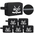 6 Pcs Hockey Tape Accessory Bag - Large Capacity Organizer with Double Zipper for Tape Wax Scissors Repair Kit Storage Office Hockey Supplies