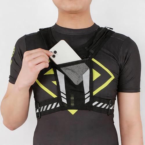 Lightweight Breathable Running Vest with Reflective Print , Outdoor Sports Vest for Running Cycling Hiking Travel