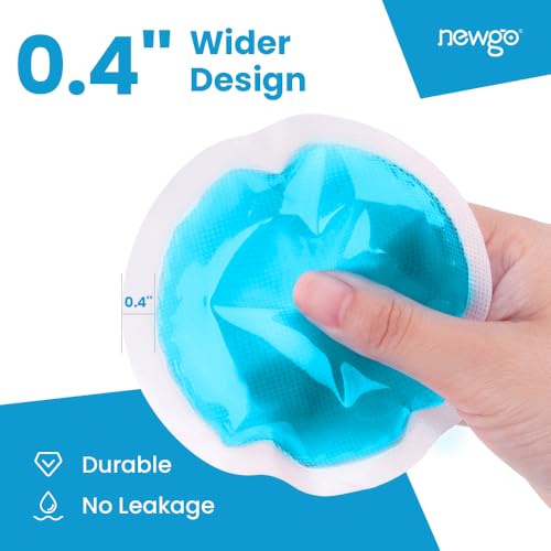 NEWGO Small Ice Packs for Injuries Reusable with Cloth Backing, 6 Packs - color: Blue - 6 Pack