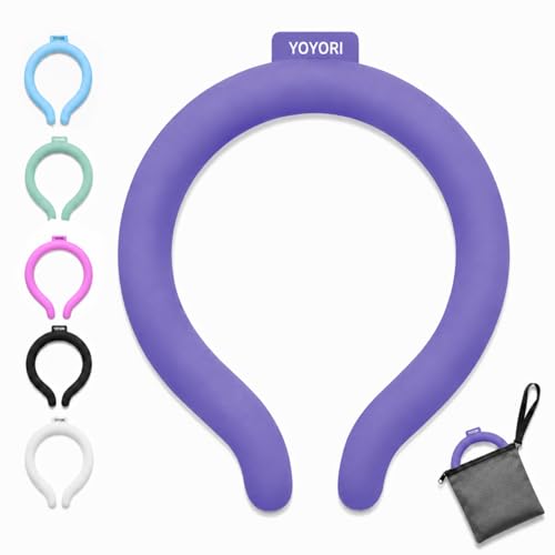 Neck Cooling Tube Wraps, Reusable Ice Ring Neck Cooler for Hot Weather - color: Navy
