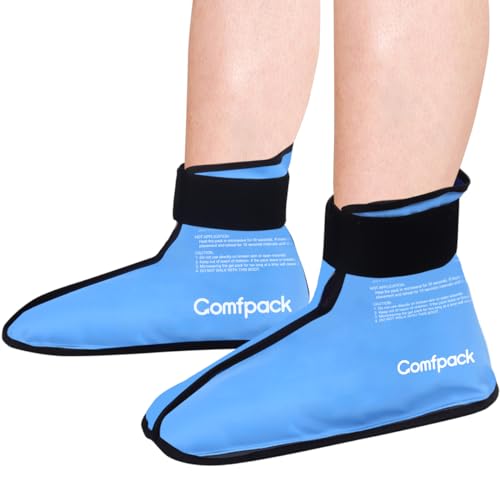 Comfpack Foot Ankle Ice Pack Wrap for Plantar Fasciitis, 2 Packs - size: L Blue - 2Packs