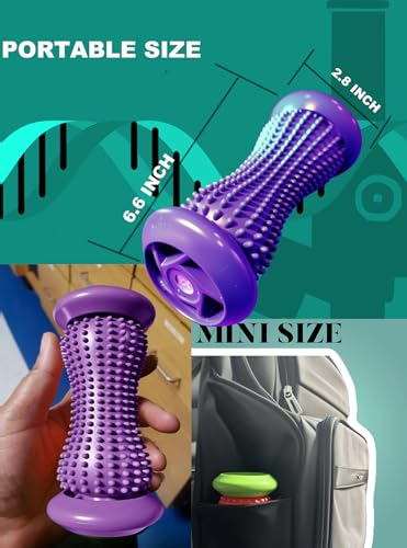 ChiFit Manual Foot Massager Roller for Plantar Fasciitis Relief, Portable Deep Tissue Muscle Massage Roller for Foot Arch and Heel Pain, Effective Reflexology Tool Relax The Nerves (Rose Purple) - color: Rose Purple