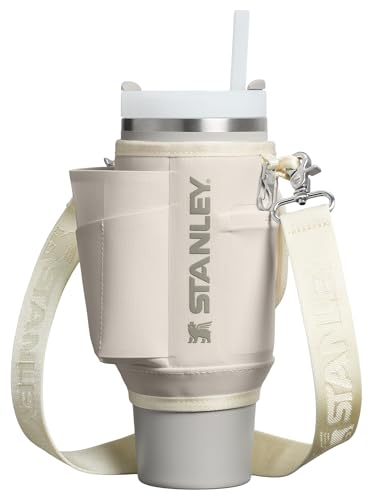 STANLEY All Day Quencher Carry All for 30 oz Tumbler with Handle | Crossbody Bag with Phone Holder Pocket, Card Sleeve & Detachable Strap | Water Bottle Carrier Bag | BPA-Free | Cream - color: Cream, size: 30 Ounces