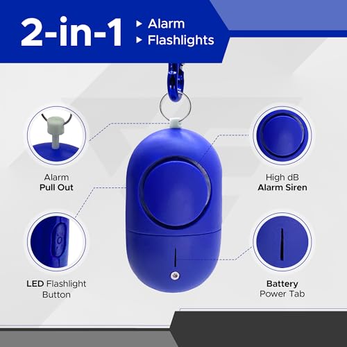 FURY Personal Safety Alarm for Women, 120DB, Blue - color: Blue