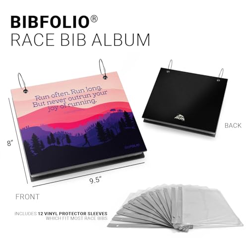 Gone For a Run BibFOLIO Race Bib Album - Joy of Running - 9.5x8 - color: Joy Of Running
