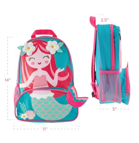 Stephen Joseph Little Sidekick Backpack, Toddler Backpack for Little Kids, Daycare and Preschool, Mermaid - color: Mermaid