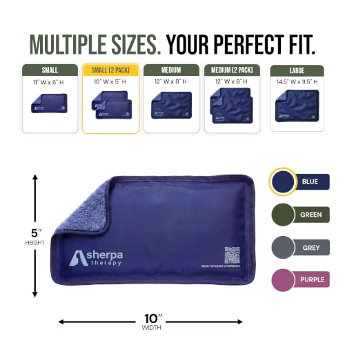 Flexible Hot and Cold Gel Pack Small 5" x 10", 2 Pack - size: Small (2 pack), style: Blue