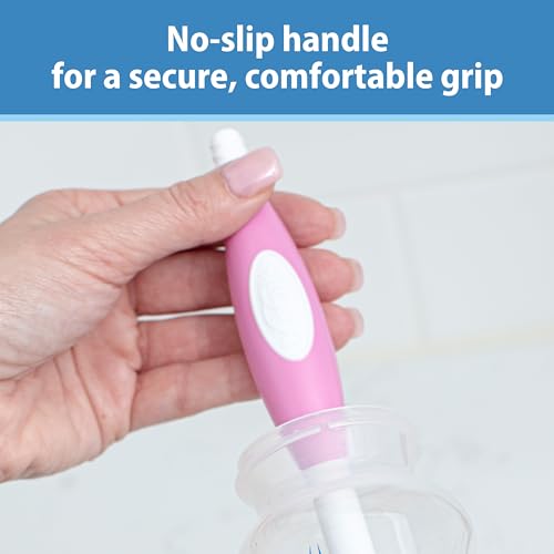 Dr. Brown's Soft Touch No Scratch Baby Bottle Cleaning Brush Nipple Cleaner with Stand and Storage Clip,BPA Free,Pink,(Pack of 12) - style: 12 Pack