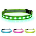 BSEEN LED Running Waist Belt - USB Rechargeable Reflective Glowing LED Waistband, Flashing Safety Light Belt for Runners, Joggers, Walkers, Pet Owners, Cyclists - color: Neon Green