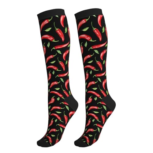 Compression Socks Women and Men 15-20mmHg-Circulation Support Socks for Athletic Running Cycling - color: Pepper
