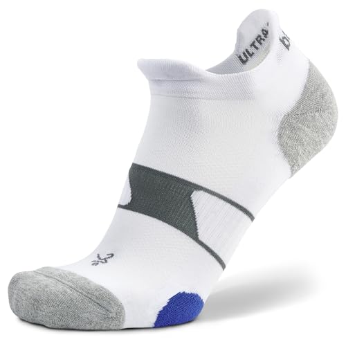 Balega Unisex Adult UltraGlide Friction-Free No-Show Running Socks (1-Pair) - color: White, size: Large