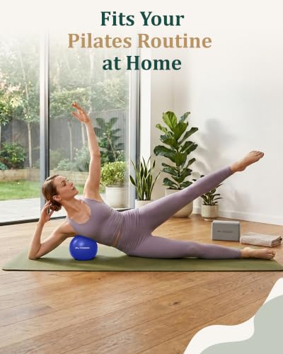 Trideer 9 Inch Pilates Ball with Inflation Straw, Small Exercise Yoga Ball - color: Indigo