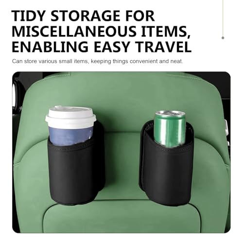 2 PCS Car Door Cup Holder, Clip On Storage Bag for Beverage Water Cup Mobile Phone, Multifunctional Waterproof Car Window Cups Holder, Universal Scratch-Resistant Backseat Storage Organizer