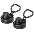 Spout Lid for Hydro Flask 12 16 18 20 32 40 64oz Wide Mouth Bottle - color: Black 2 pack