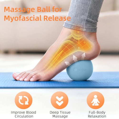 Massage Lacrosse Ball for Myofascial Release, Trigger Point Therapy - color: Blue