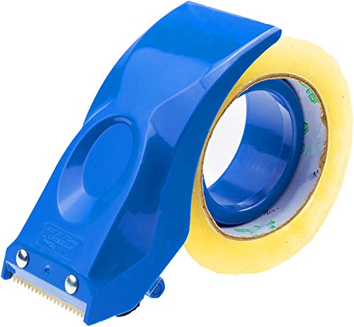 Easy-Mount 2 Inch Tape Gun Dispenser Packing Packaging Sealing Cutter Blue Handheld Warehouse Tools