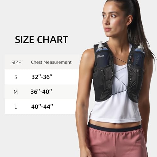 Running Vest for Women Lightweight Hydration Packable - color: Black 5L, size: Medium